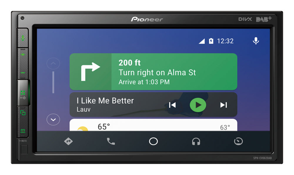 Pioneer SPH-EVO62DAB-Uni 1-DIN Bilstereo med Apple CarPlay , DAB och Bluetooth