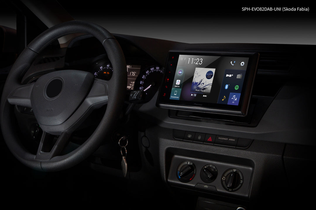 Pioneer SPH-EVO82DAB-Uni1-DIN Bilstereo med Apple CarPlay , DAB och Bluetooth