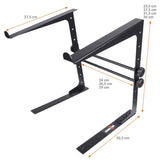 Laptopstativ med monteringsbeslag – justerbart til 12–17", Sort