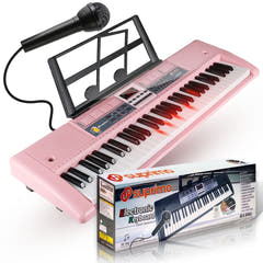 Suprimo Keyboards för barn med Mikrofoner – rosa