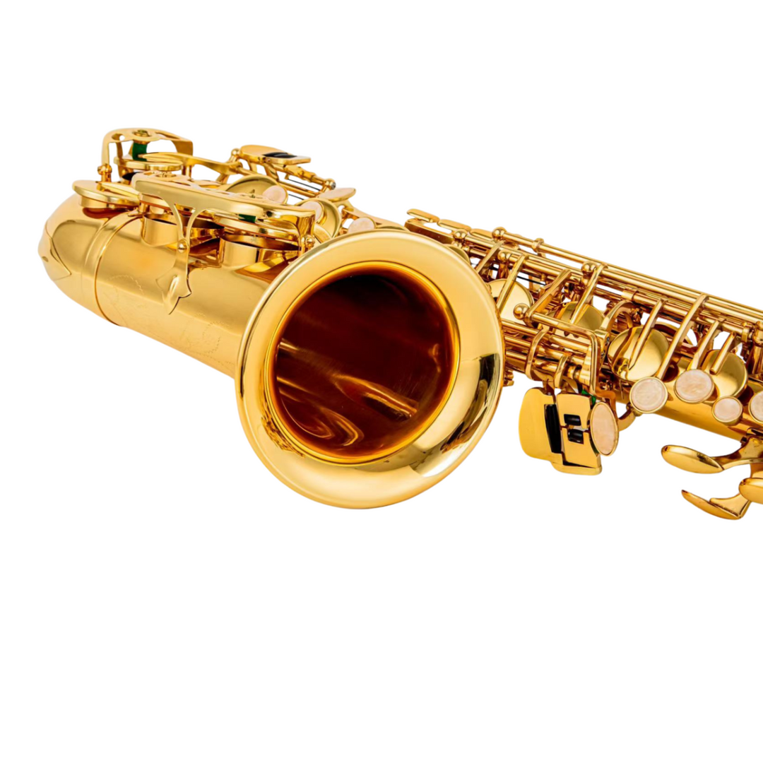 Suprimo Alto Saxo altsaxofon i E♭ – set med etui och tillbehör