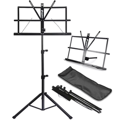 Nodestativ med väska – hopfällbart och höjdjusterbart 65–130 cm