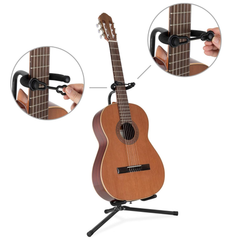 Hopfällbart Gitarrstativ 62-74 cm med Säkerhetsrem