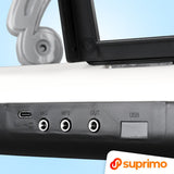 SUPRIMO KEY61 KD Keyboard med 61 tangenter och Mikrofon, vit