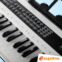 SUPRIMO KEY61 KD Keyboard med 61 tangenter och Mikrofon, vit