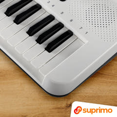 SUPRIMO KEY61 KD Keyboard med 61 tangenter och Mikrofon, vit