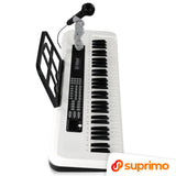 SUPRIMO KEY61 KD Keyboard med 61 tangenter och Mikrofon, vit