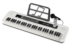 SUPRIMO KEY61 KD Keyboard med 61 tangenter och Mikrofon, vit