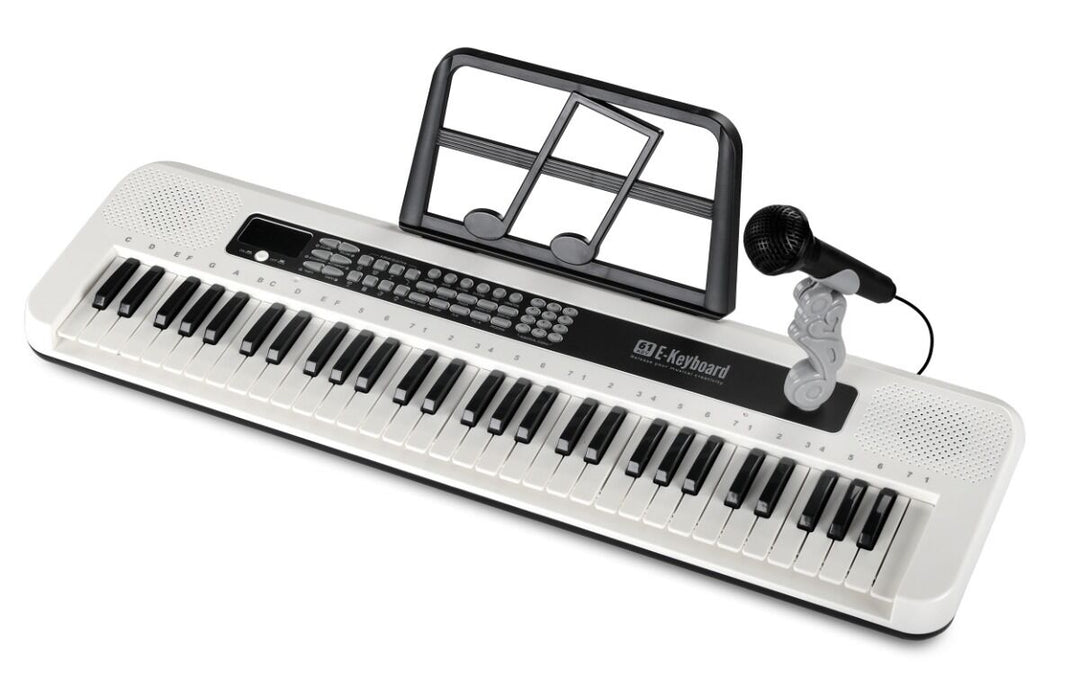 SUPRIMO KEY61 KD Keyboard med 61 tangenter och Mikrofon, vit