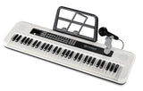 SUPRIMO KEY61 KD Keyboard med 61 tangenter och Mikrofon, vit