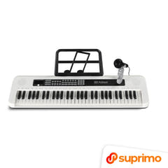 SUPRIMO KEY61 KD Keyboard med 61 tangenter och Mikrofon, vit