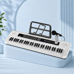 SUPRIMO KEY61 KD Keyboard med 61 tangenter och Mikrofon, vit