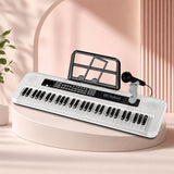 SUPRIMO KEY61 KD Keyboard med 61 tangenter och Mikrofon, vit