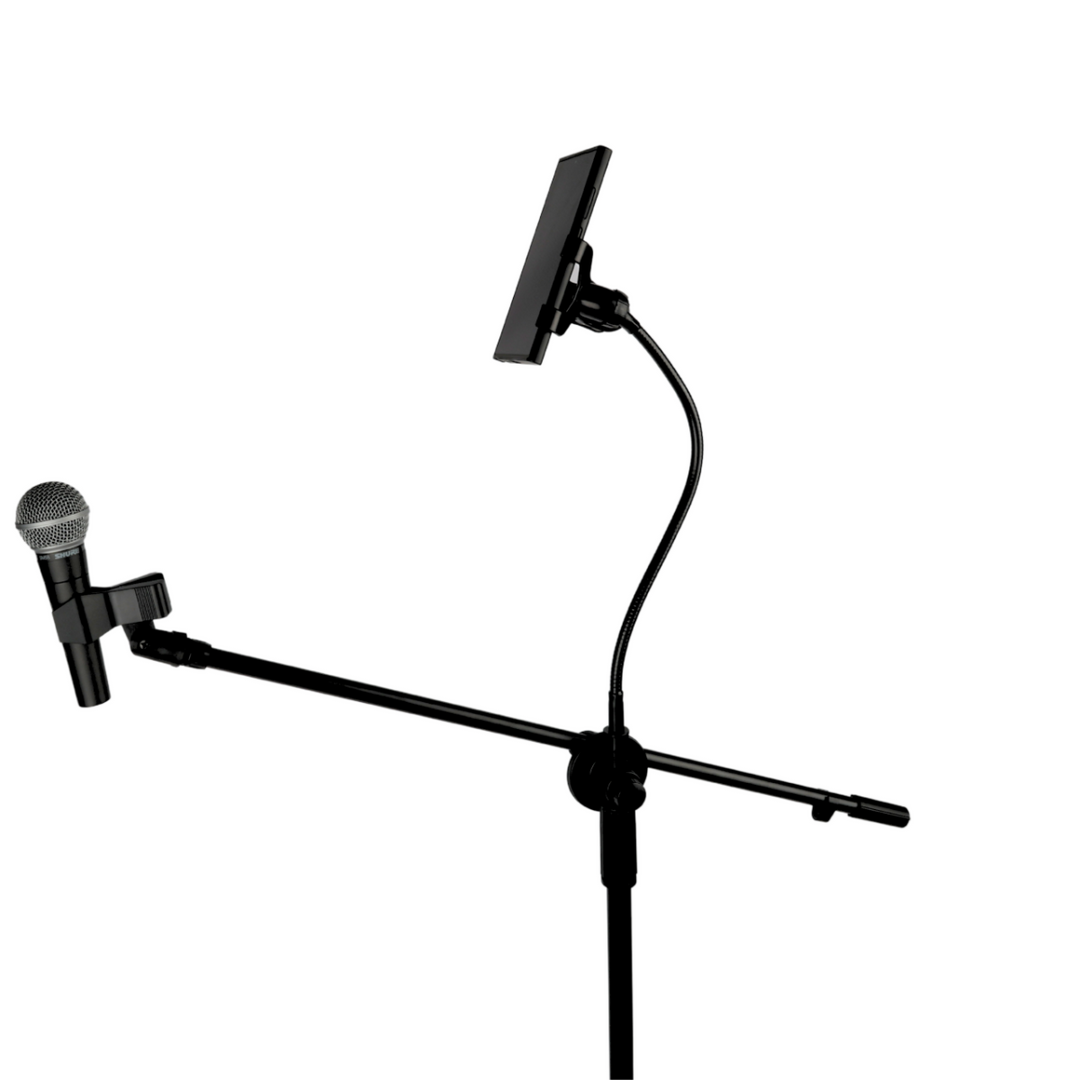 Mikrofonstativ med Boom Arm, Smartphonehållare och Gooseneck