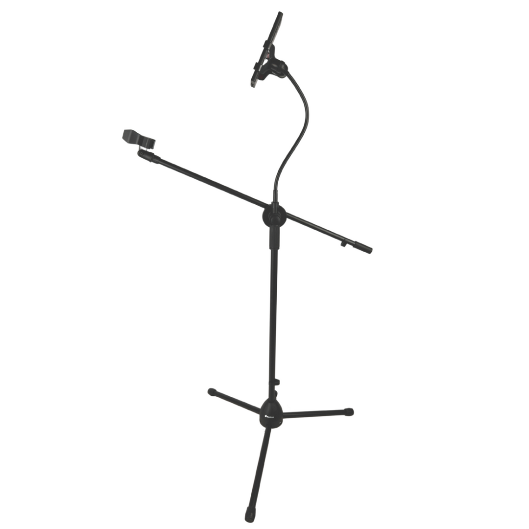 Mikrofonstativ med Boom Arm, Smartphonehållare och Gooseneck