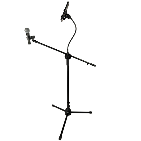 Mikrofonstativ med Boom Arm, Smartphonehållare och Gooseneck