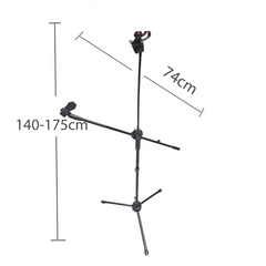 Mikrofonstativ med Boom Arm, Smartphonehållare och Gooseneck