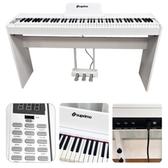 Suprimo SDP88 WH Digital Piano 88 med vägda tangenter, vit