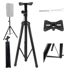 Högtalarstativ Tripod svart med säkerhetssprint