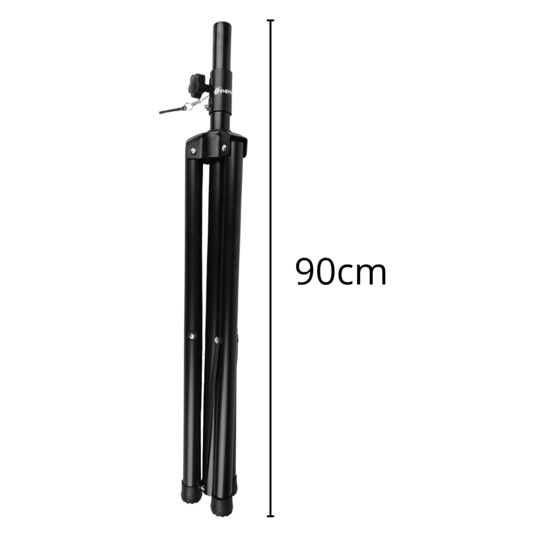 Högtalarstativ Tripod svart med säkerhetssprint