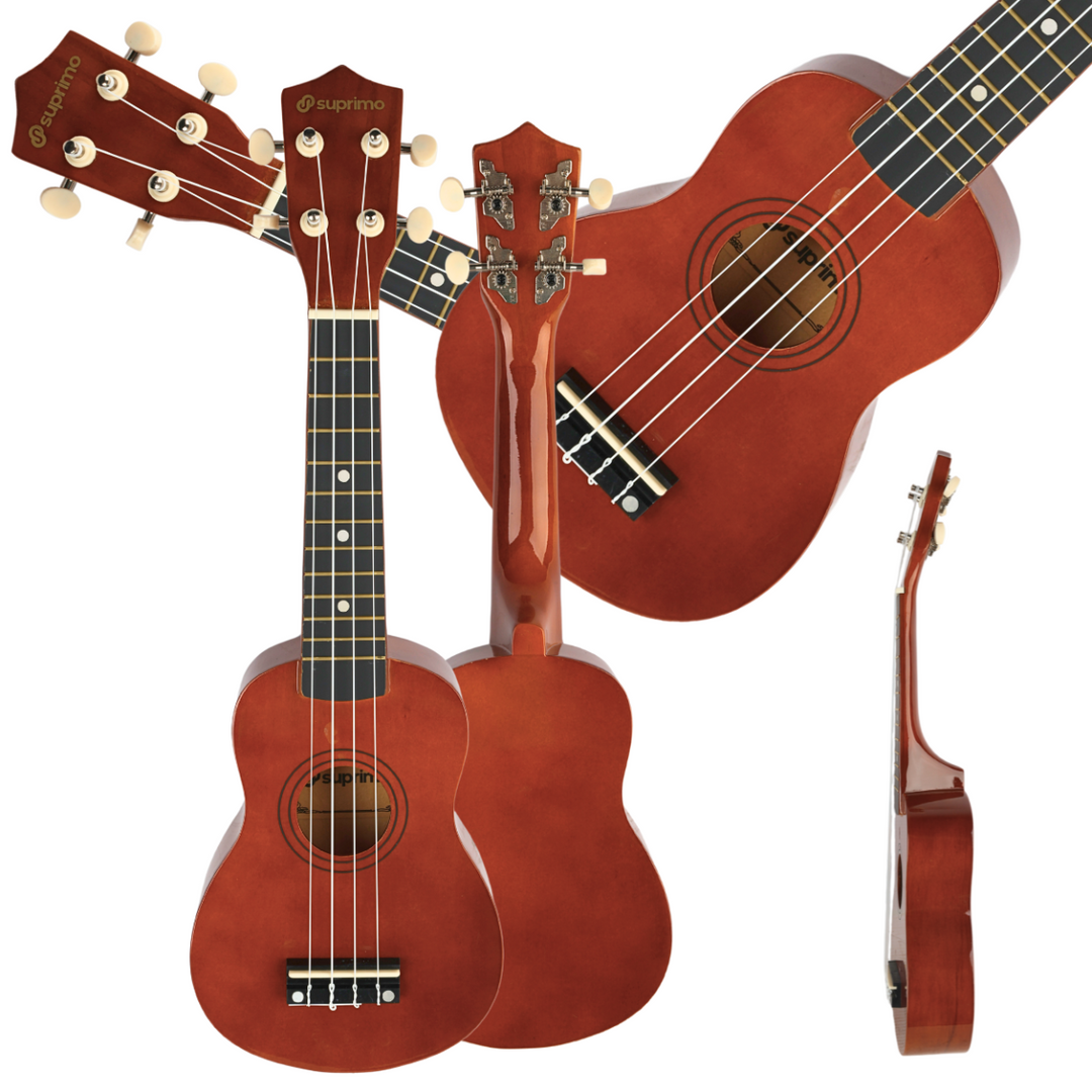 Sopranukulele, mörkt trä