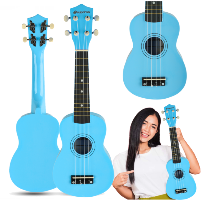 Sopranukulele, blå