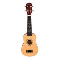 Sopran ukulele; naturligt trä