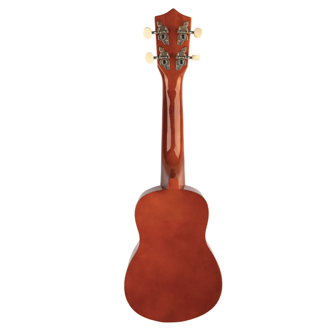 Sopran ukulele; naturligt trä
