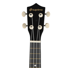 Ukulele-set med fodral, stämapparat och tillbehör, svart