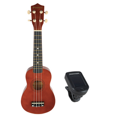 Ukuleleset med Etui, Tuner och Tillbehör,Dark Wood