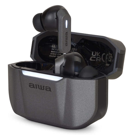 Aiwa ETWS-330TN TWS-öronproppar, titan