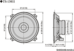 Pioneer TS-1301i bilhögtalare (13 cm, 5,25")