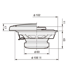 Pioneer TS-G1020F 2-vägs bilhögtalare (10 cm, 4")