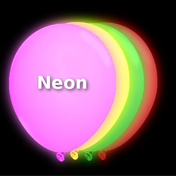 Neonfärgade UV-ballonger (Mix, 100 st.) 