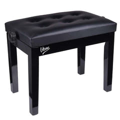 Pianopall med svart konstläder