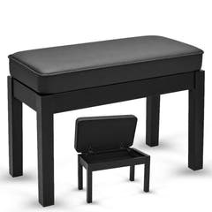 V-TONE Piano- och Keyboardbänk med förvaring, Svart