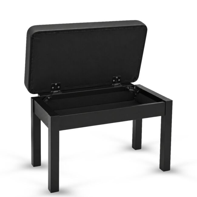 V-TONE Piano- och Keyboardbänk med förvaring, Svart