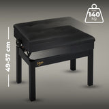 V-TONE PB2 BK Pianopall – Justerbar 49–57 cm