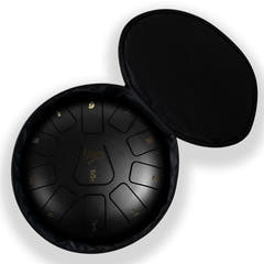Tongue Drum 8" Svart inkl. Tillbehör (11 Toner)