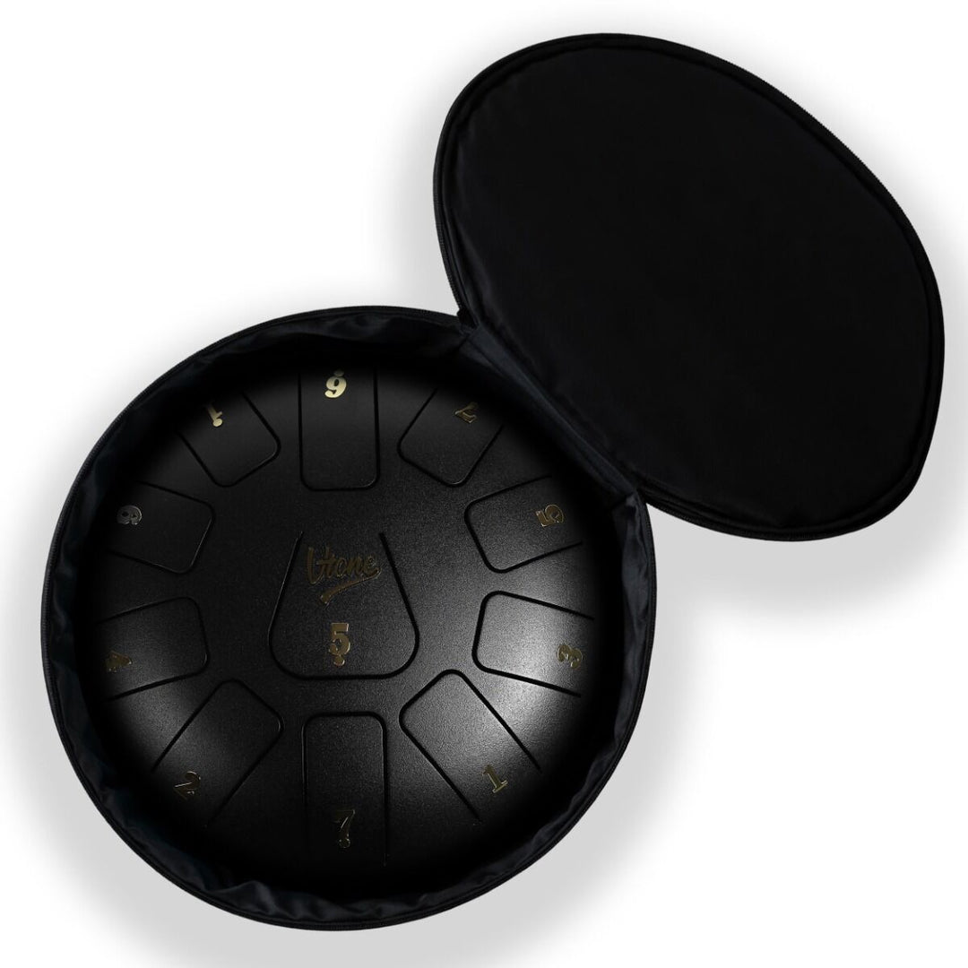 Tongue Drum 8" Svart inkl. Tillbehör (11 Toner)