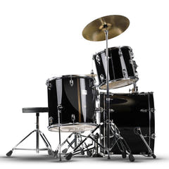 V-TONE VD KIT PRO akustiskt trumset – svart inkl. Trumstockar & trumstol