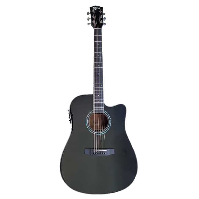 V-TONE VEAG1 CE BK elektro-akustisk gitarr 4/4 dreadnought cutaway svart