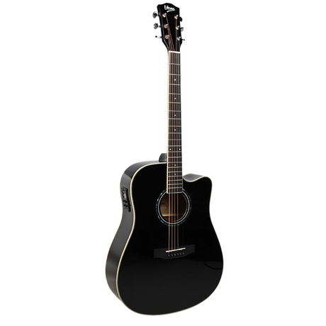 V-TONE VEAG1 CE BK elektro-akustisk gitarr 4/4 dreadnought cutaway svart