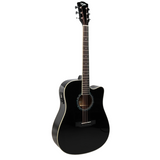 V-TONE VEAG1 CE BK elektro-akustisk gitarr 4/4 dreadnought cutaway svart
