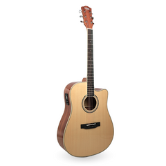 V-TONE VEAG1 CE NT Elektroakustisk Gitarrer 4/4 Dreadnought Cutaway – natur
