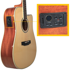 V-TONE VEAG1 CE NT Elektroakustisk Gitarrer 4/4 Dreadnought Cutaway – natur