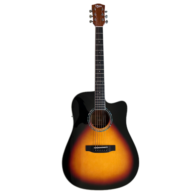 V-TONE VEAG1 CE VS elektro-akustisk gitarr 4/4 dreadnought cutaway sunburst