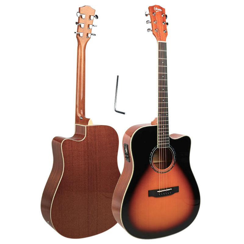 V-TONE VEAG1 CE VS elektro-akustisk gitarr 4/4 dreadnought cutaway sunburst