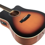 V-TONE VEAG1 CE VS elektro-akustisk gitarr 4/4 dreadnought cutaway sunburst