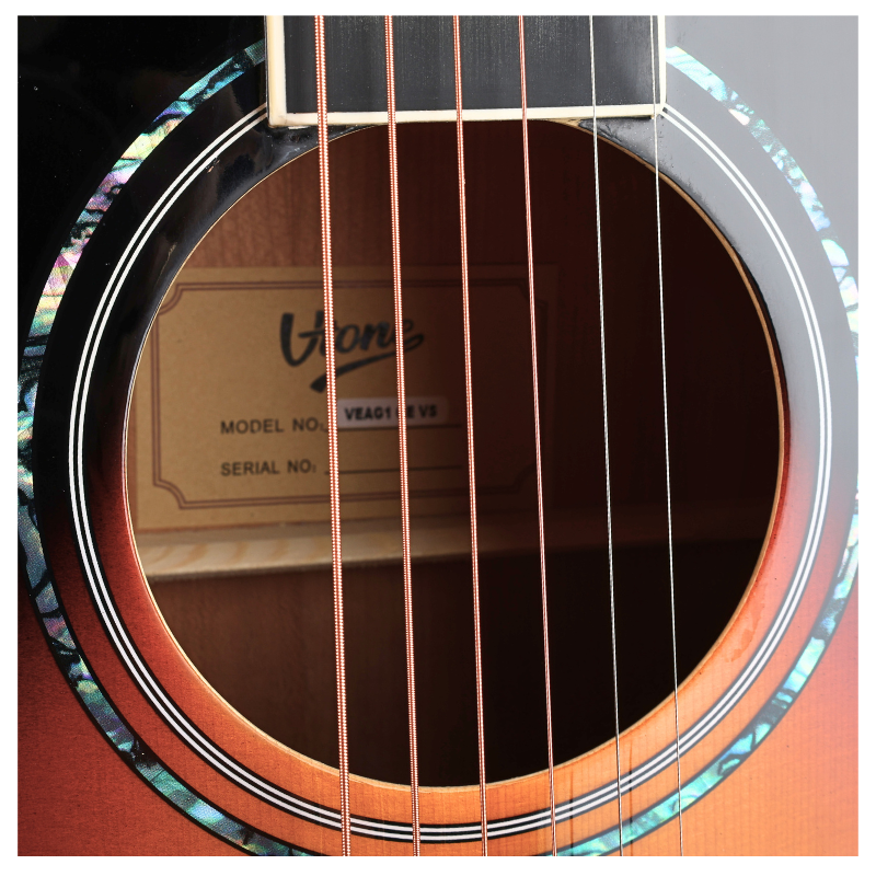 V-TONE VEAG1 CE VS elektro-akustisk gitarr 4/4 dreadnought cutaway sunburst